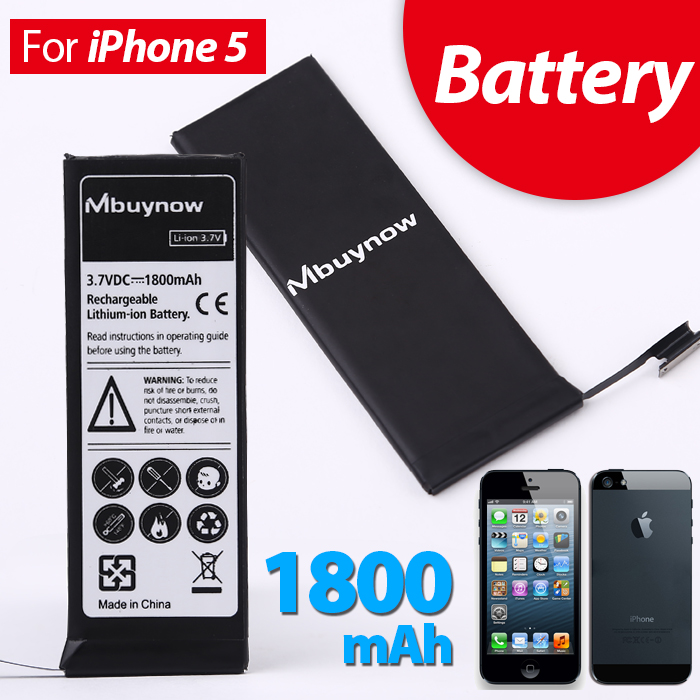 1800mAh Rechargeable Lithium-ion Battery for iphone 5